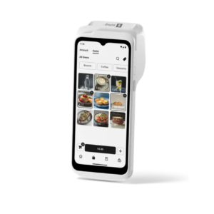 Leitor de cartões SumUp Terminal, com impressora de recibos integrada, equipado com Wi-Fi duplo e um cartão SIM gratuito.
